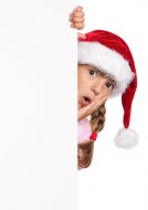 Überraschtes Mädchen an der Tür 